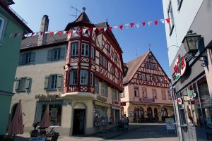 Altstadt Ansbach Fachwerkhaeuser in der Utzstrasse am Herrieder Tor