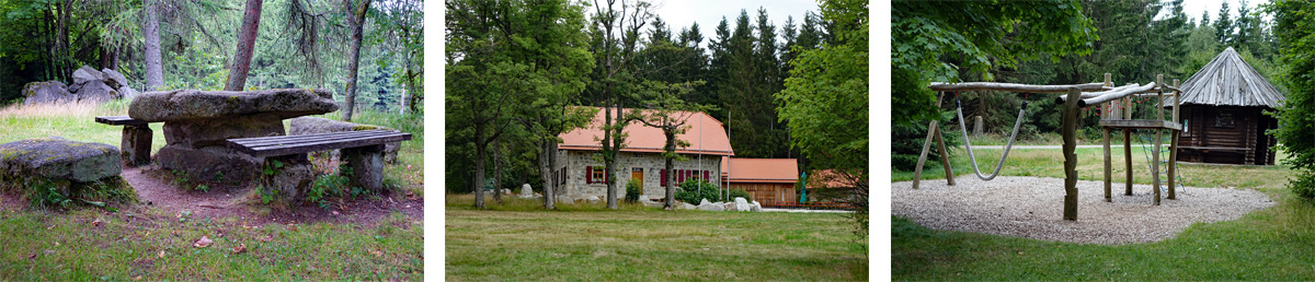 Gaststätte und Infohaus Waldhaus auf dem Waldhistorischen Lehrpfad im Naturpark Steinwald