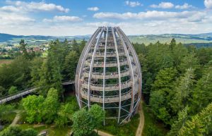 Turm auf dem Baumwipfelpfad Bayerischer Wald in Neuschönau