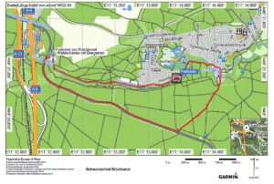 Wandertouren für Familien mit Kleinkindern in Mittelfranken - Buggy- taugliche Wanderwege 21 schwarzachklamm brückkanal karte