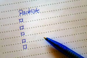 packliste checkliste koffer reisetasche handgepäck