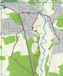 Winterwanderungen rund um Nürnberg 17 kunstweg rednitzhembach lang karte