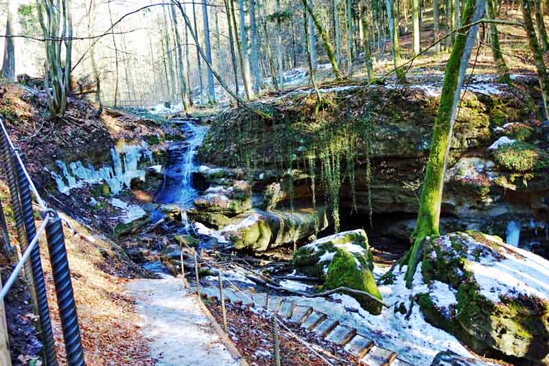 Wallenstein-Rundwanderweg Altdorf (Lk Nürnberger Land) 13 wallensteinweg altdorf bei nürnberg teufelskirche winter