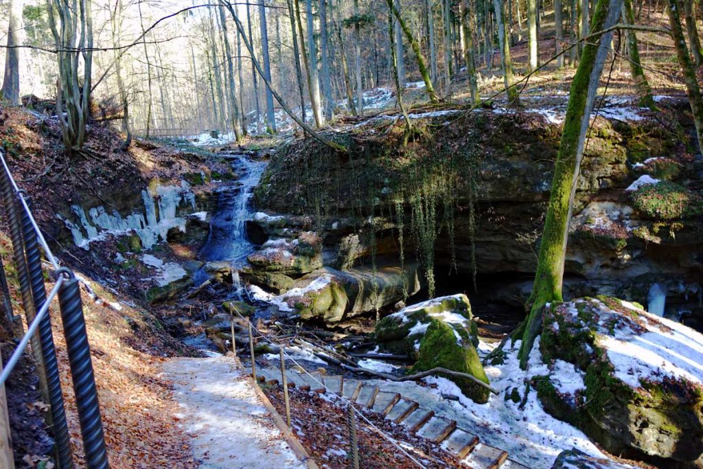 Winterwanderungen rund um Nürnberg 10 wallensteinweg altdorf bei nürnberg teufelskirche winter