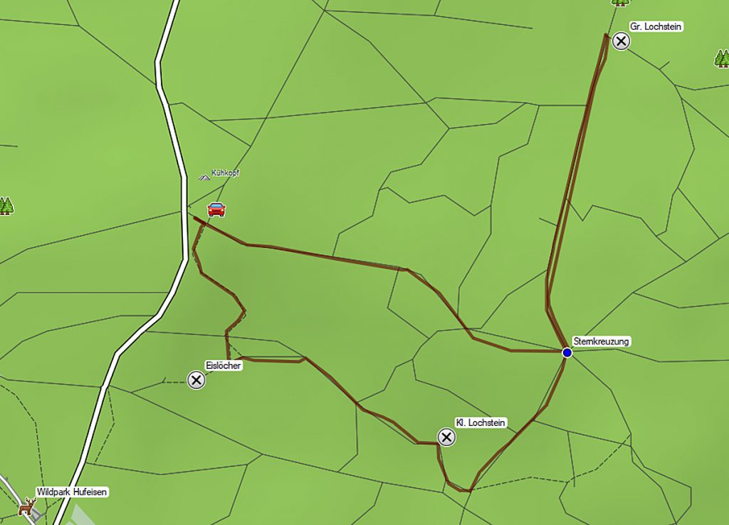 Auerhahn-Rundweg im Veldensteiner Forst (Lk Bayreuth) 16 wanderkarte auerhahn rundweg