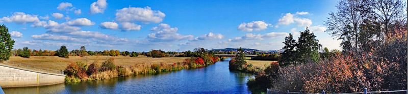 Rundwanderung um den Altmühlsee (Fränkisches Seenland) 23 altmühlarm stausee altmühlsee seenland