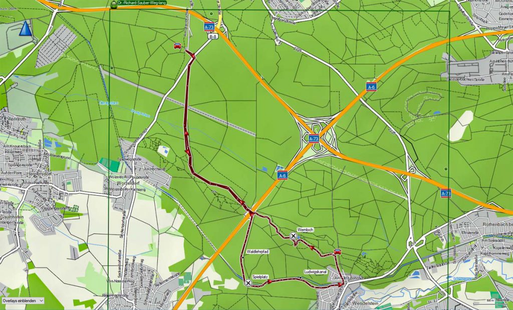 lange route richard-sauber-weg wendelstein karte
