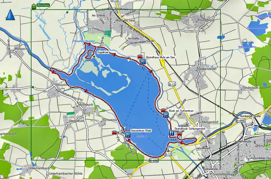 Rundwanderung um den Altmühlsee (Fränkisches Seenland) 21 wanderkarte altmühlsee