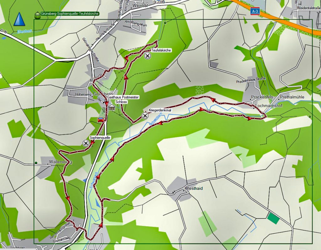 wanderkarte sophienquelle teufelskirche
