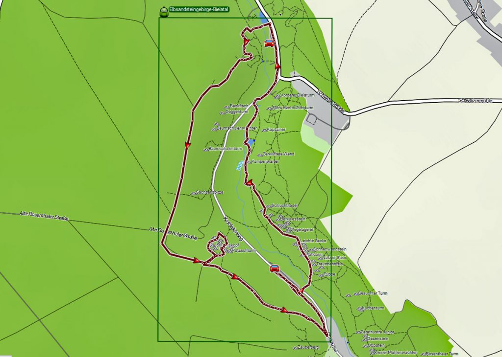 wanderkarte bielatal