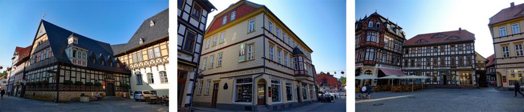 Fachwerkhäuser in der Innenstadt in Wernigerode im Harz