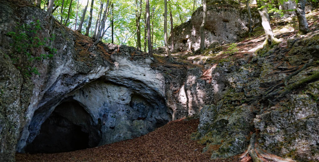Rundwanderweg von Velden zur Petershöhle und Burg Hartenstein (Landkreis Nürnberger Land) 4 Wanderung zur Petershöhle bei Velden im Nürnberger Land