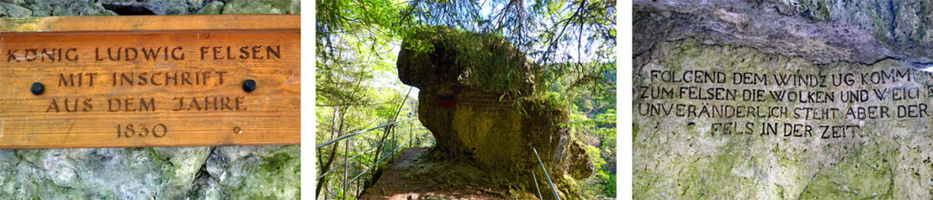 Rundwanderung von der Riesenburg zum Quackenschloss im Wiesenttal (Landkreis Forchheim) 7 Aussichtspunkt König Ludwig in der Versturzhöhle Riesenburg in der Fränkischen Schweiz Wiesenttal