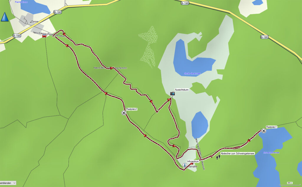 Walderlebnispfad Serrahn im Müritz-Nationalpark (Mecklenburg-Vorpommern) 18 natur-erlebnis-pfad serrahn karte