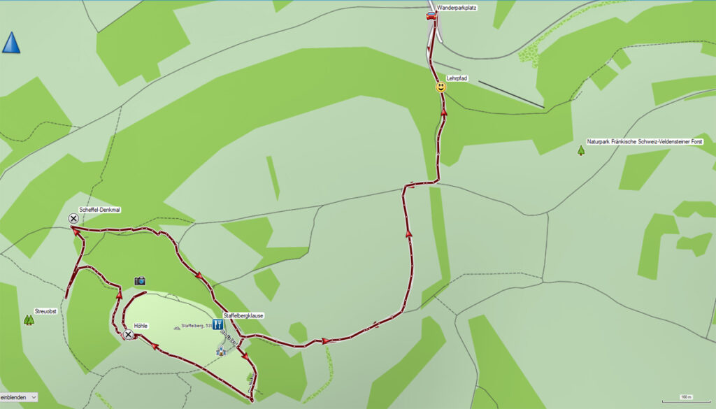 Wanderung auf den Berg der Franken - den Staffelberg 15 wanderkarte trittsichere route staffelberg