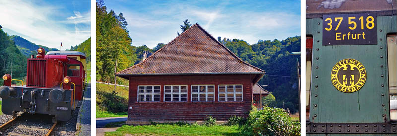 Rundwanderung durch das romantische Wiesenttal - Von der Streitburg zur Binghöhle (Fränkische Schweiz) 16 historische eisenbahn ebermannstadt