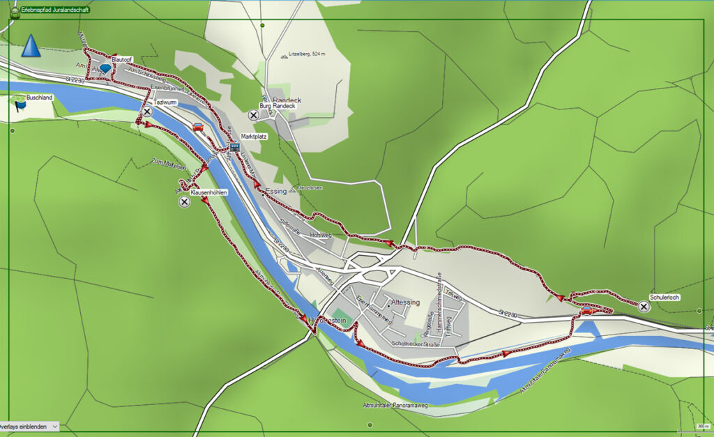 Erlebnispfad Juralandschaft in Essing (Altmühltal) 22 wanderkarte erlebnispfad juralandschaft essing