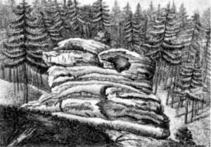 zeichnung druidenstein cadolzburg