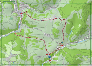 wanderkarte sophienhöhle burg rabenstein