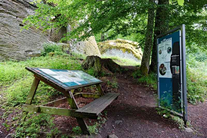 BURGRUINE ROTENHAN (Naturpark Haßberge) 11 infotafel burgruine rotenhan burgenwinkel naturpark haßberge ausflug
