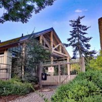 eingang botanischer garten hof theresienstein franken bayern