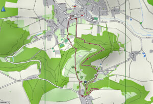 Wanderungen im Landkreis Roth - Halbstagestouren zwischen 6 und 10 km 27 espanrunde thalmässing wanderkarte