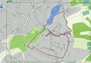 Kurze Wanderungen bis 5 km im Landkreis Roth 23 stadtmauerrundgang hilpoltstein wanderkarte