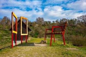TURMWEG IN ROTHENBURG OB DER TAUBER 17 aussichtspunkt unterhalb des schönberges in burgbernheim wanderberg franken