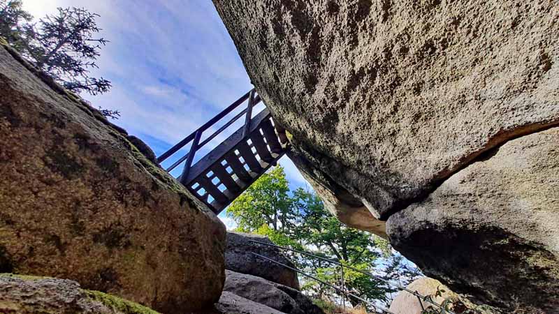 Großer Waldstein - Fichtelgebirge 3 treppe zum gipfel pavillon großer waldstein fichtelgebirge