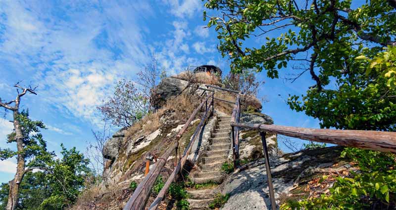 Großer Waldstein - Fichtelgebirge 14 aufstieg zum pavillon auf der schüssel gipfel großer waldstein