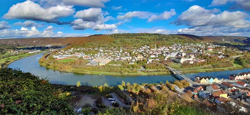 Drei-Burgen-Steig Riedenburg 6 ausblick von ruine rabenstein auf den main donau kanal riedenburg
