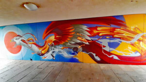 streetart langwasser feuer phoenix