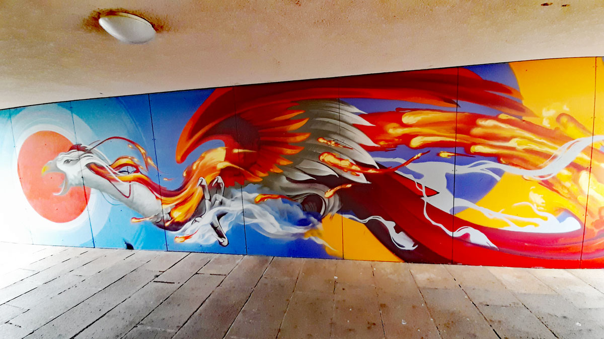 Streetart-Rundgang Nürnberg-Langwasser 19 streetart langwasser feuer phoenix