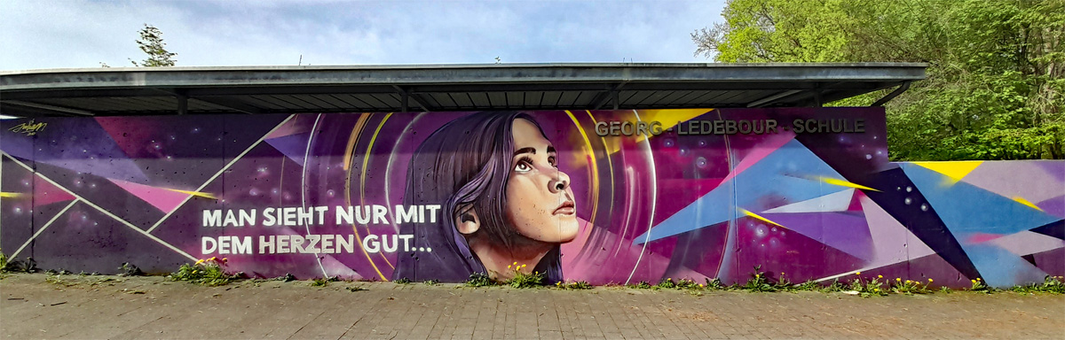 streetart street art georg ledebour schule langwasser