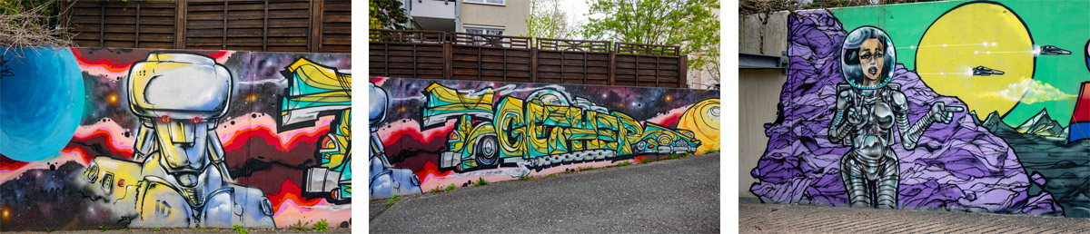 tiefgaragen einfahrt feulnerstraße streetart graffiti langwasser