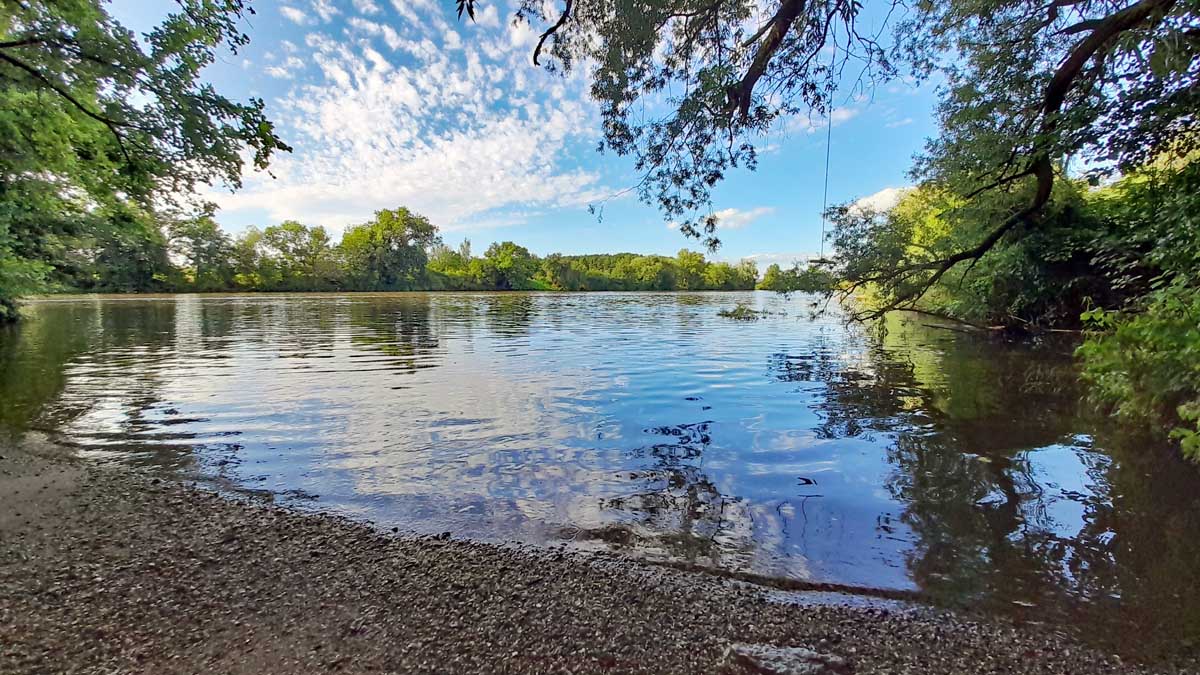 Grafenrheinfeld: Seenlandschaft Altmainarm Nord 15 kleine badebucht am main in grafenrheinfeld wandertour