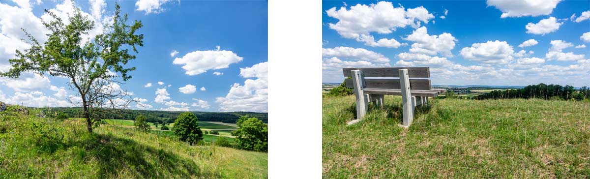 Vom Erlebnis-Geotop Lindle zu den Ofnethöhlen 18 ofnethöhle nördlinger ries aussicht riegelberg wandern
