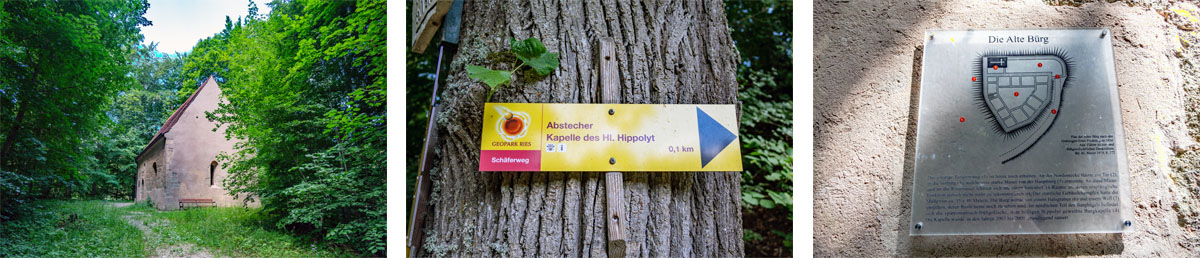 Vom Erlebnis-Geotop Lindle zu den Ofnethöhlen 9 alte bürg kapelle hippolyt nördlingen ries wandern