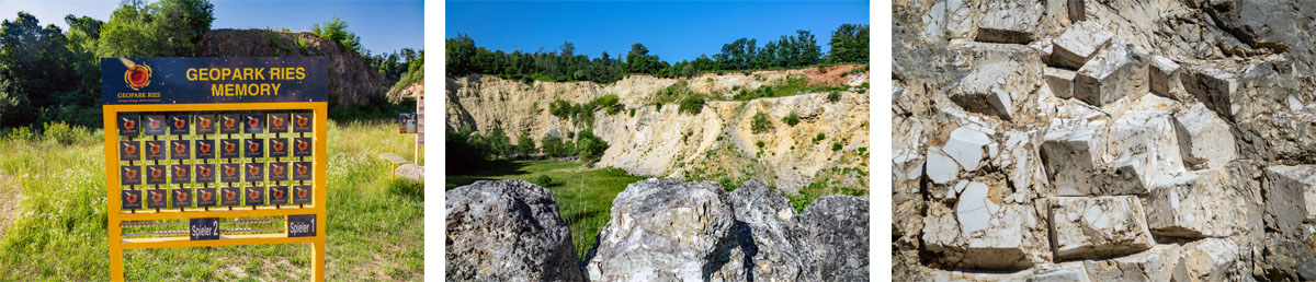 Vom Erlebnis-Geotop Lindle zu den Ofnethöhlen 5 geopark ries nördlingen schwaben bayern wandern lindle steinbruch