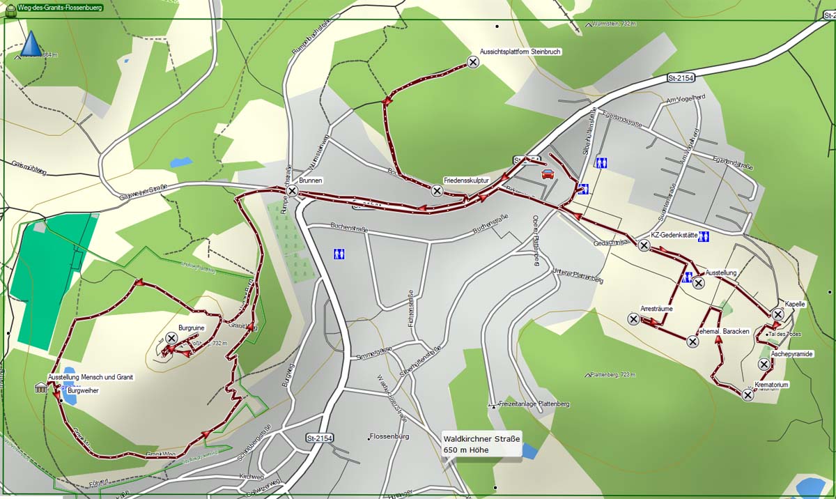 Weg des Granits in Flossenbürg 30 wanderkarte weg des granits flossenbürg