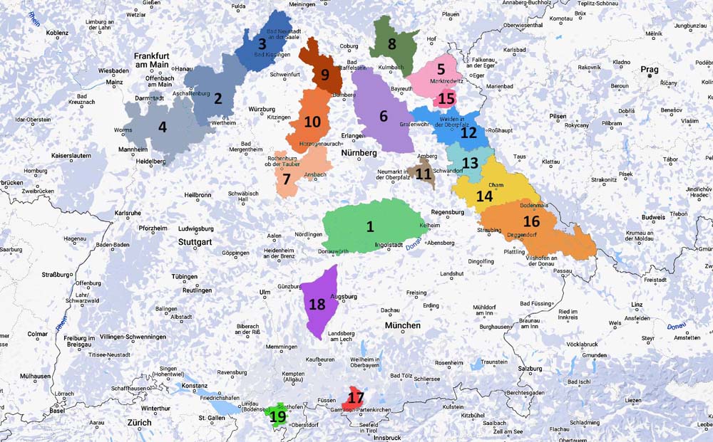 NATURPARKS IN BAYERN 4 naturparks in bayern karte