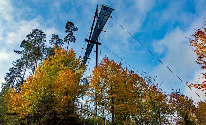 Von der Teufelshöhle zum Hasenloch - Rundwanderung um Pottenstein (Fränkische Schweiz) 2 skywalk pottenstein baumwipfelpfad deutschland bayern