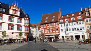 marktplatz historische altstadt coburg bayern