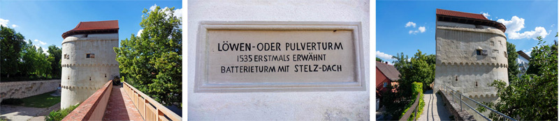 Nördlingen Stadtmauer-Rundgang 18 löwenturm pulverturm nördlingen bayern ries krater