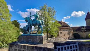 veste coburg hohe bastei reiter statue ausflug bayern