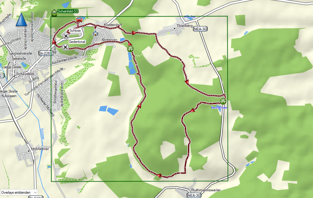 Wanderweg S3 in Scheinfeld 18 scheinfeld s3 wanderkarte