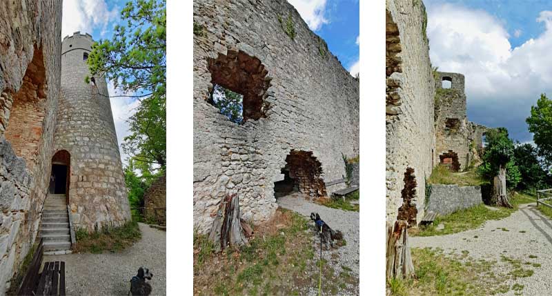 Essing: Kunstweg, Klausenhöhlen und Burg Randeck 16 ruine randeck essing altmühltal