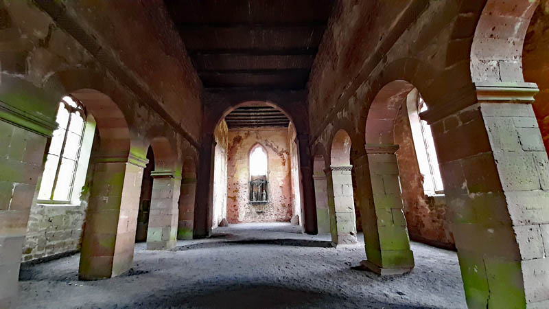 kirche ruine kirchenruine ruinenkirche gotthardsberg amorbach weilbach main unterfranken wandern