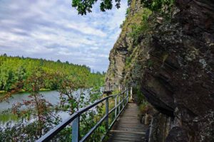 hängesteg kobersfelsen burgk schleiz saale felsen thüringen