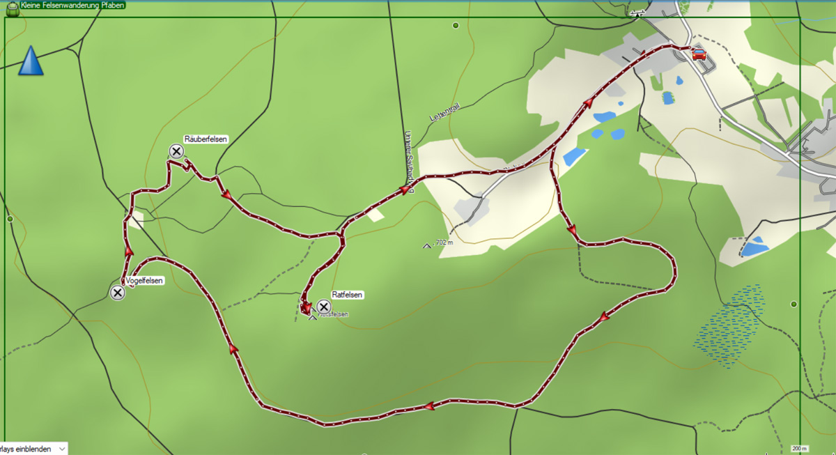 Kleine Felsenwanderung im Naturpark Steinwald 21 kleine felsenwanderung karte